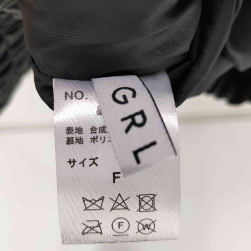 グレイル GRL スタンドカラービッグレザージャケット レディース FREE